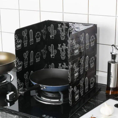 Anti Oil Splatter Guard Wall Foldable Splatter Shield Guard Aluminum Splatter Guard For Grease Backsplash, easy to clean