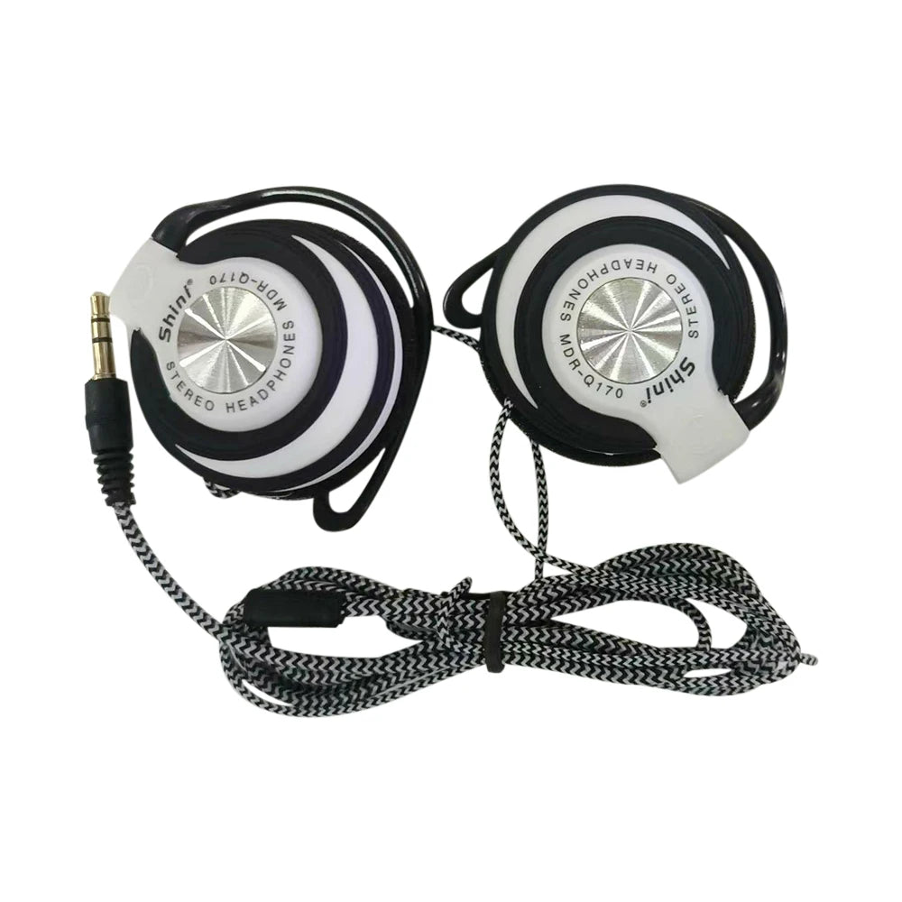 Q170 Universal 3.5mm Wired Headphones HIFI Heavy Bass Headset Over-ear Adjustable Ear Hook Earphones Music Earphone