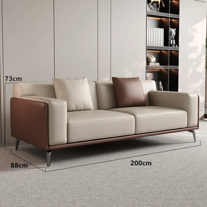 Office Sofa Simple Modern Business Leisure Reception Room Meeting Area Three-person Office Sofa Coffee Table Combination