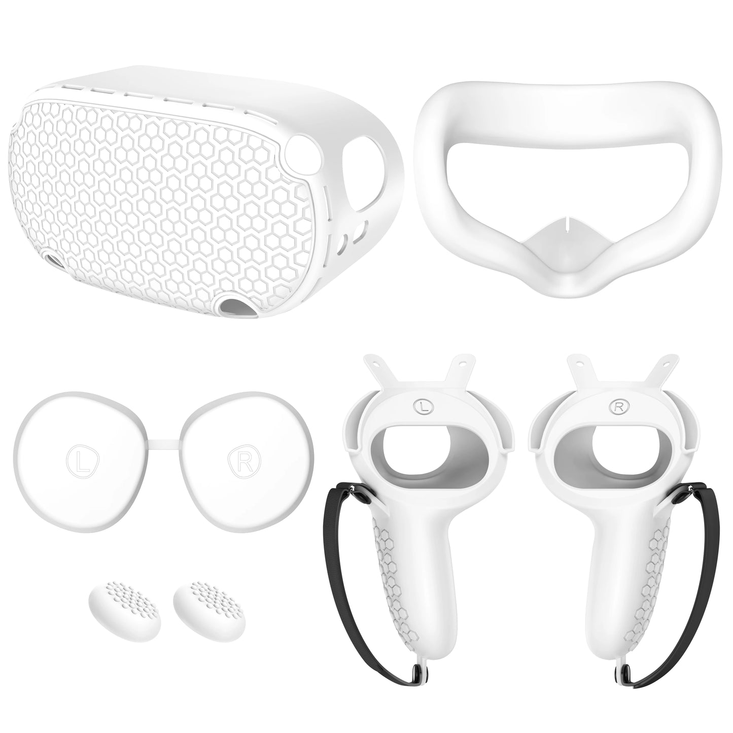 VR Protective Cover Elite Strap Head Strap Touch Controller Shell Case With Strap Handle Grip For Oculus Quest 2 Accessories