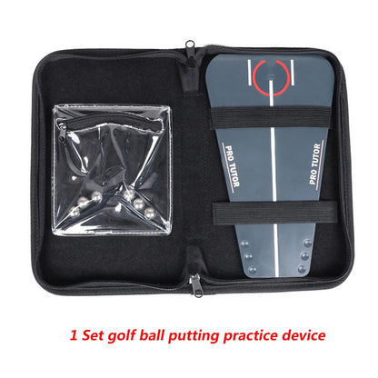 Golf Putting Tutor Trainer Golf Putting Training Aids Portable Multifunctional Indoor Practice Putter Guided Exercise Board