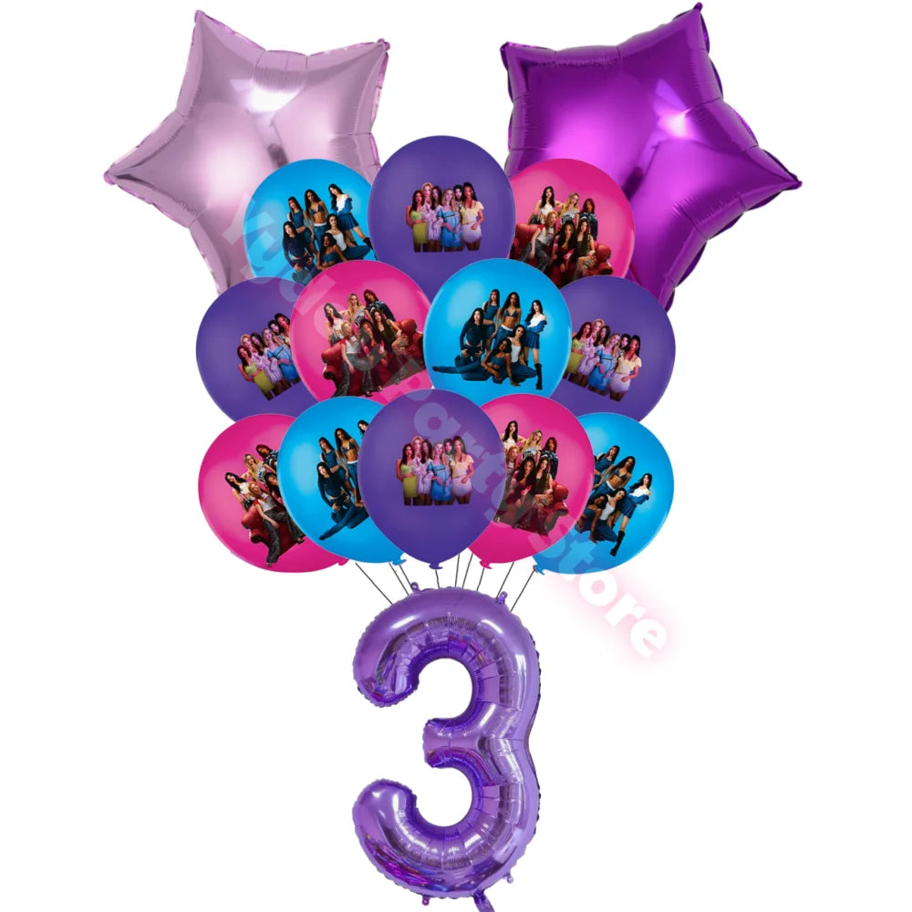 Idol K&Katseye Birthday Party Favors Bracelet Sticker Keychain Kpop Girl Balloons Party Decoration Fans Gifts Baby Shower Suppli