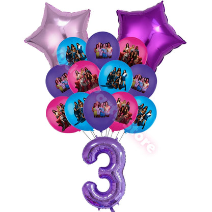 Idol K&Katseye Birthday Party Favors Bracelet Sticker Keychain Kpop Girl Balloons Party Decoration Fans Gifts Baby Shower Suppli