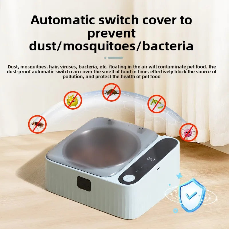 The latest smart cat bowl automatic induction opening lid ABS dustproof, insect-proof and moisture-proof pet products
