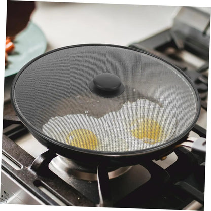 3Pcs 11.5inch Healifty Splatter Shield for Frying Pan Grease Screen for Frying Pan Splatter Guard Stainless Cover Cooking Screen