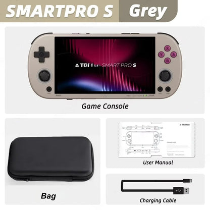 Trimui Smart Pro S Handheld Game Console 4.96'' IPS Screen Linux System Joystick RGB Lighting Retro Video Game Smartpros Gifts