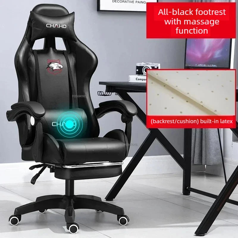 Modern Professional PC Computer Gamer Chair Light Luxury Leather Office Chair Internet Cafe Racing Esports Comfortable Furniture