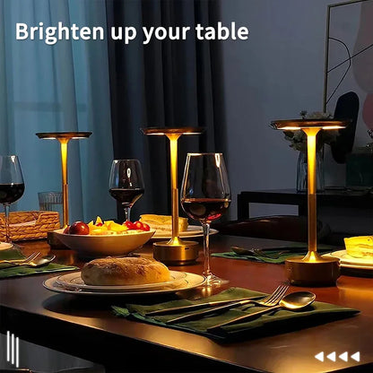 Wireless Table Lamp for Bedroom USB Rechargeable Touch Lamp Candle Creative Lamps Room Decoration Desk Lamp