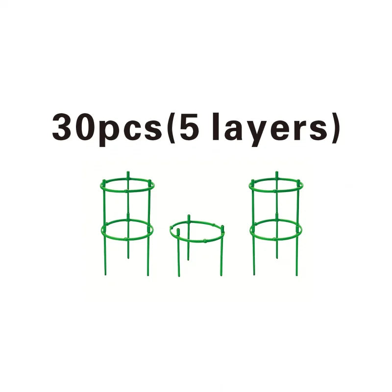 Adjustable Plant Climbing Frame Green Grid 5-15 Layer 30-90cm Lightweight Durable Gardening Stand for Home Garden