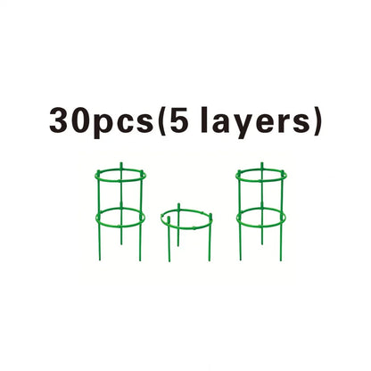 Adjustable Plant Climbing Frame Green Grid 5-15 Layer 30-90cm Lightweight Durable Gardening Stand for Home Garden