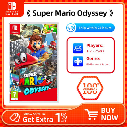 Super Mario Odyssey - Nintendo Swtich Game Deals ACTION Games for Switch OLED Lite Console