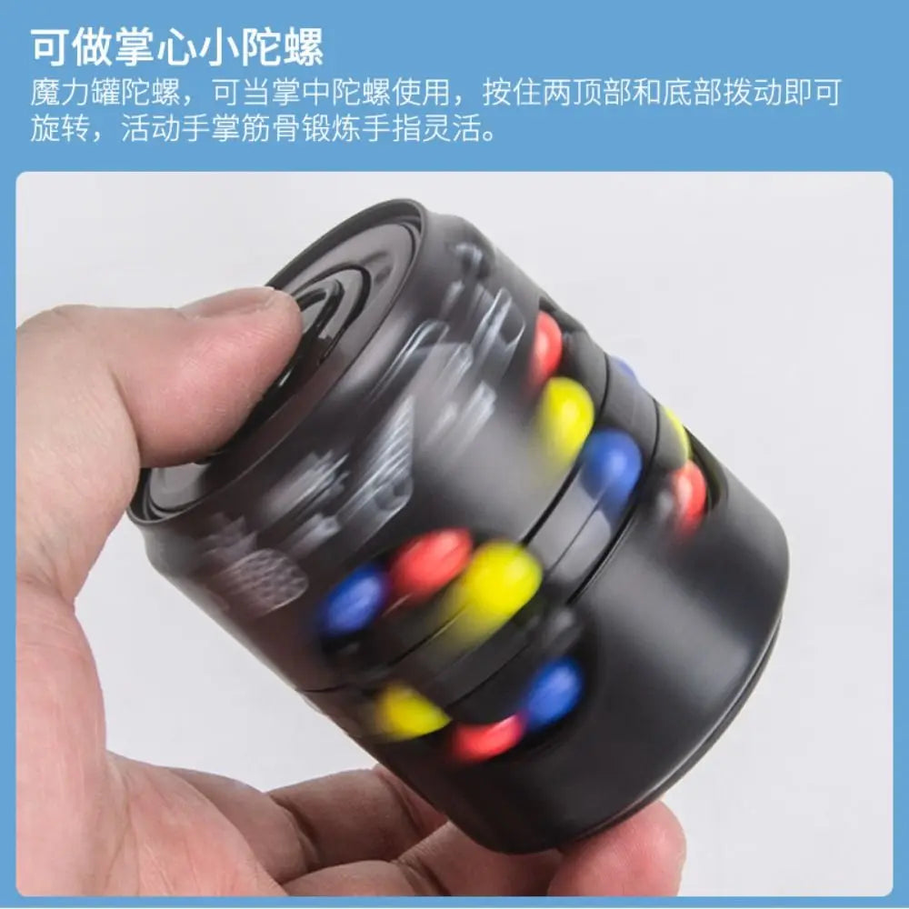 Funny Plastics Soda Can Fidget Toy Rotating Ball Finger Gyro Finger Spinner Gyro 3D Can 's Cube Toys