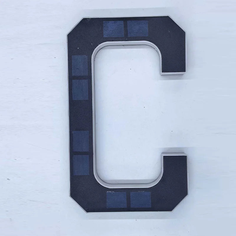 LED Solar House Number Light Waterproof Address Sign Modern Light Sensor Door Plate for Outdoor Home Yard Wall Decoration Use