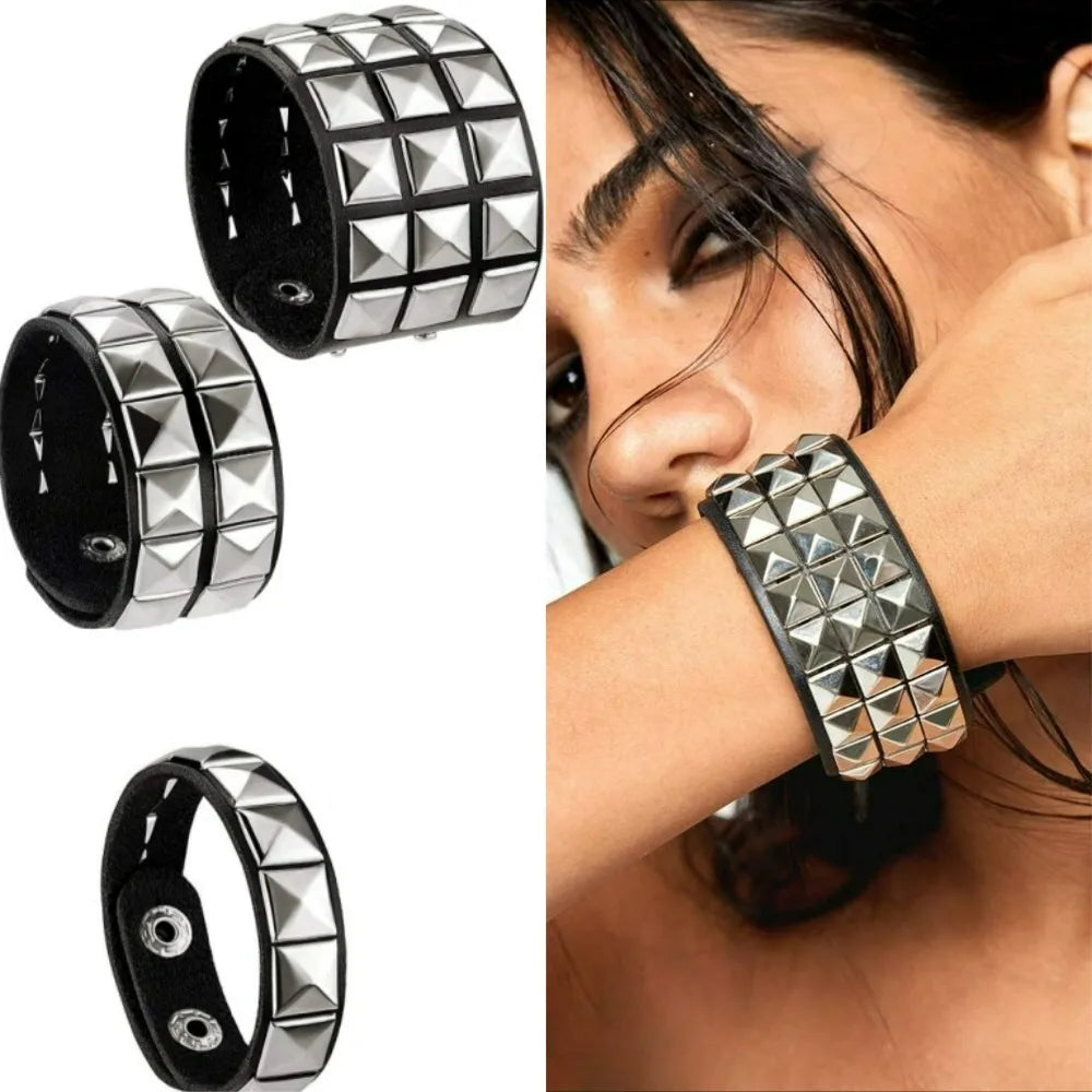 New Punk Nail Bracelet Rivets Casual Couple Bracelet Hip-Hop Gothic Party New Year's Christmas Valentine's Day Birthday Gifts