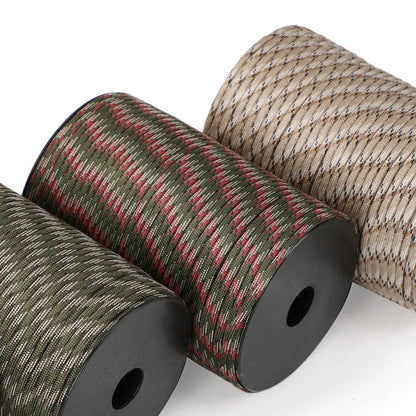 100/50M 550 Military Standard 9-Core Paracord Rope 4mm Outdoor Parachute Cord Survival Umbrella Tent Lanyard Strap Clothesline