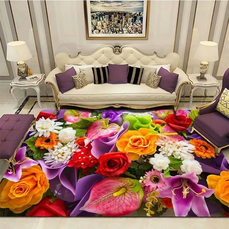 European Style Retro Court Rug Carpet Bohe Classical Mats Floor Mat Commercial Household Living Room Carpet Bedroom Beautiful