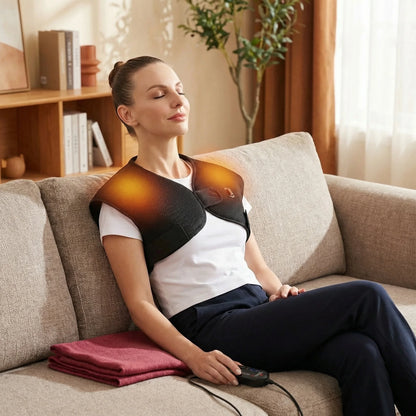 Electric Heating Shoulder Braces 3 Heating Functions Shoulder Back Muscle Relaxation Hot Compress Anti-fatigue Back Heated Vest