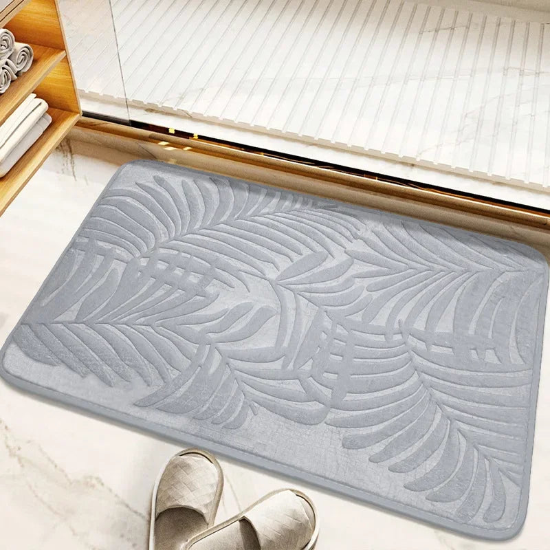 Absorbent Non-Slip Bathroom Rug Memory Cotton Bathrooms Floor Rugs