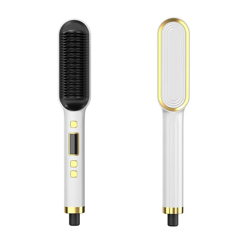 Hair Straightener Brush Iron Professional Hair Tools Straightening Comb LCD Hair Comb Wet And Dry Hair Straightener & Curler