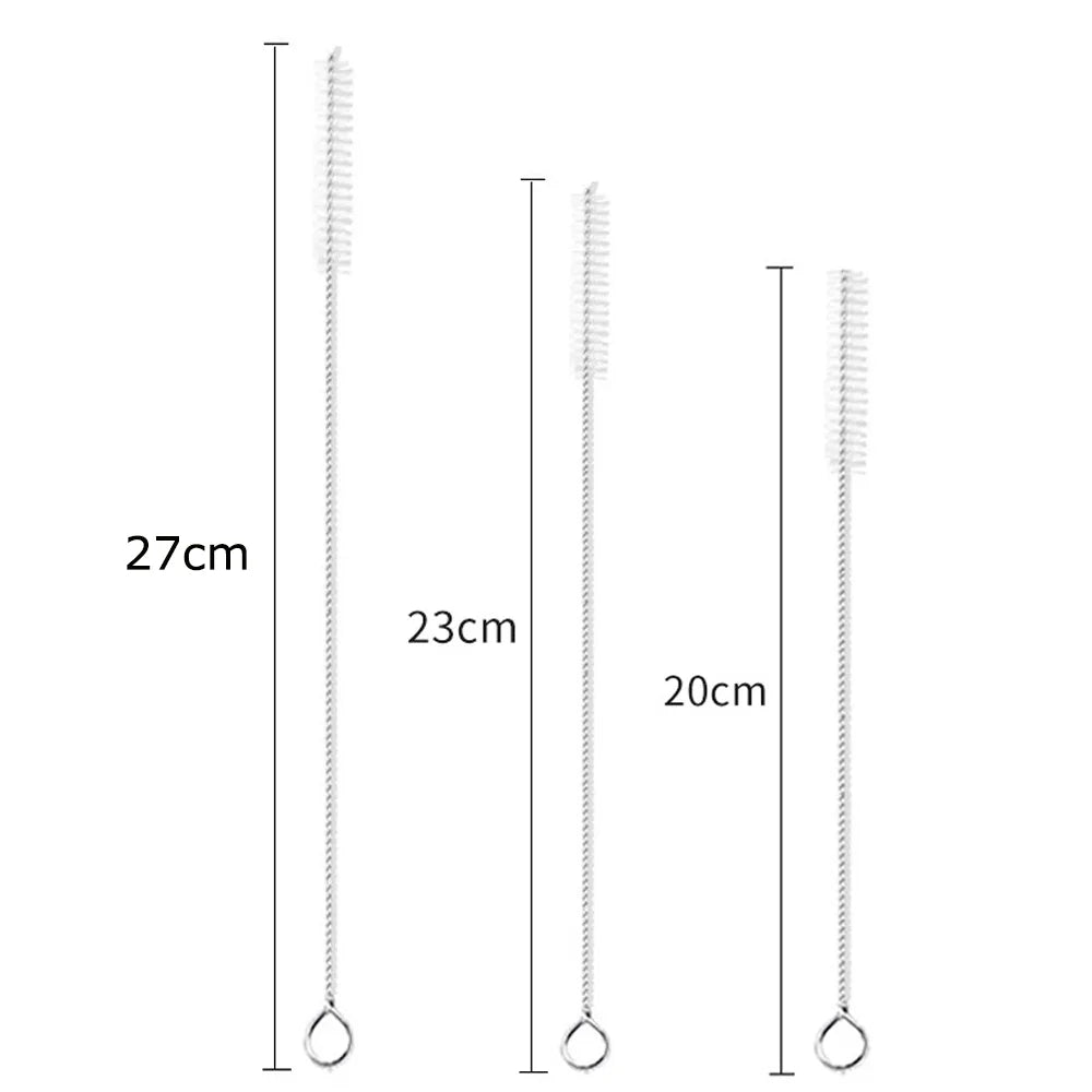 500-1Pcs Drinking Straw Cleaning Brush Reusable Pipe Cleaner Nylon Stainless Steel Straw Cleaning Brush for Baby Cup Bottles
