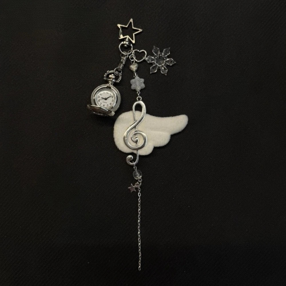 Original Hollow Heart Pocket Watch Chain Keychain Design Steampunk Clock Vintage Necklace Pendant Jewelry Watch Men Women Gift