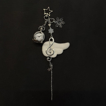 Original Hollow Heart Pocket Watch Chain Keychain Design Steampunk Clock Vintage Necklace Pendant Jewelry Watch Men Women Gift