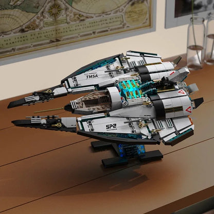 739PCS Space Wars Galaxy Starship Cruiser Building Blocks Interstellar Fighter Model High Tech Educational Toys Boys Kids Gift