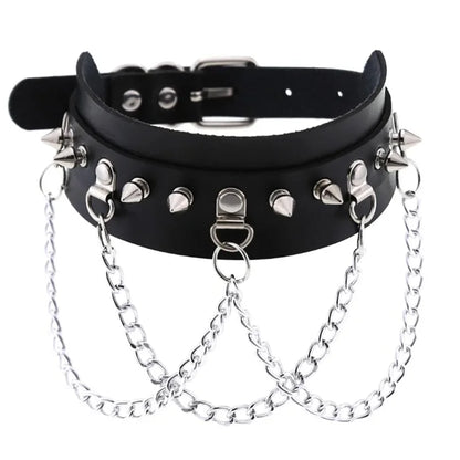 1pc Harajuku Gothic Spike Rivet Star Necklaces Collares Hip Hop Rock