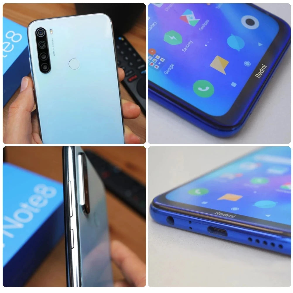 Xiaomi Redmi Note 8 6GB 128GB Global Firmware Smartphone with Phone Case Original Android Phone 4000mAh Battery Quad Cmaera