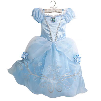 Elsa Anna Kid Princess Girls Dress Rapunzal  Kids Cosplay Halloween Vestidos Children Costume Birthday Party Dress
