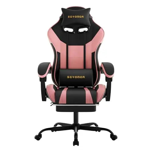 （Local US Inventory）Ergonomic Gaming Chair,A tile 3-in-1 Video Game Chair for Work, Study, and Gaming,Features an Adjustable Bac