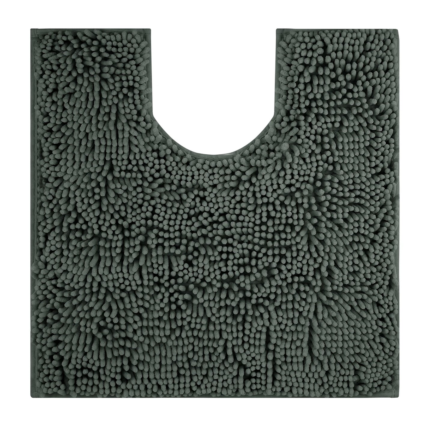 Toilet Rugs U Shaped Washable Bathroom Mat Extra-Soft Plush Rug Chenille Microfiber Super Absorbent Shaggy Machine Wash & Dry