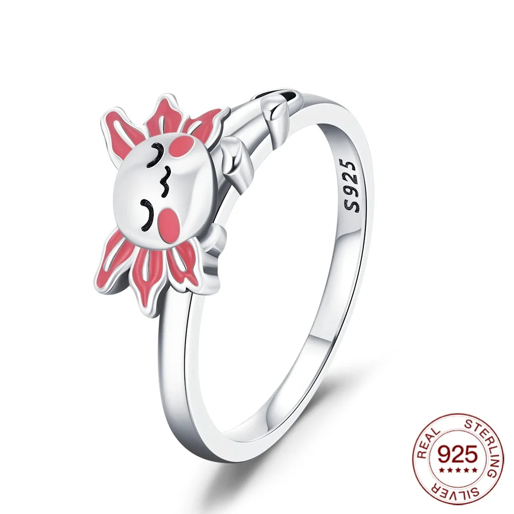 925 Sterling Silver Ring Ladybug Fashion Ring MOM Butterfly Ring