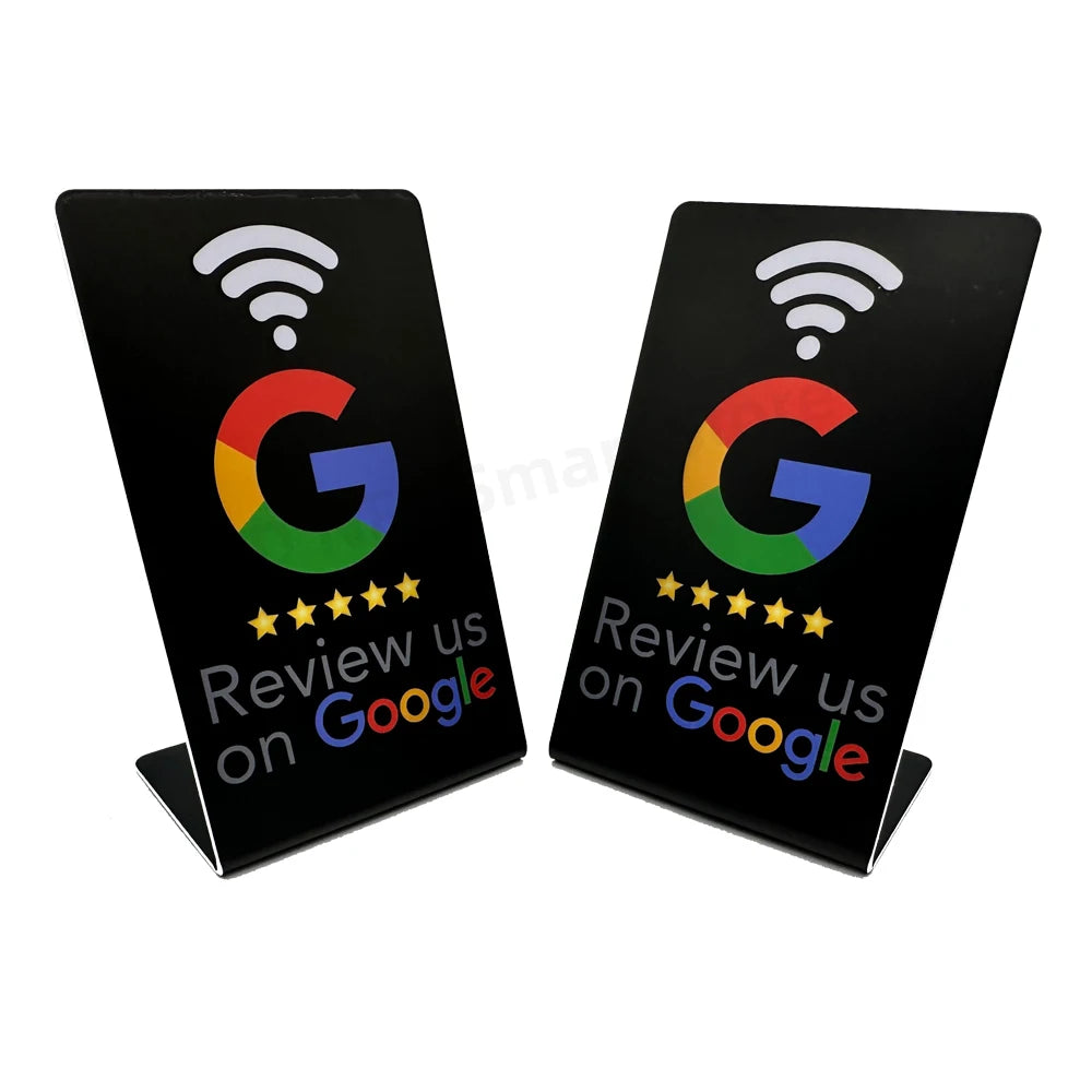 NFC Stand 13.56MHz Programmable Google Reviews NFC Stand Table NT/AG215 504 Bytes Google Review Display NFC Card Reviews Stand
