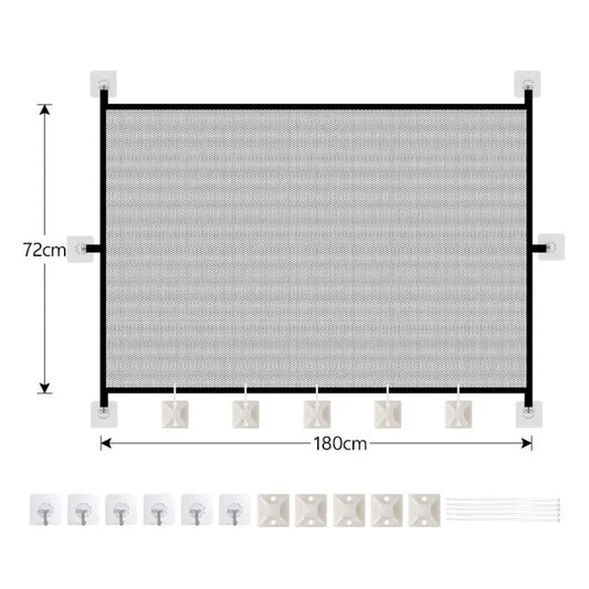 New Portable Retractable Pet Barrier Fences Folding Mesh Pet Safety Gate with Hooks Anti-Escape Dog Isolation Gate Stairs