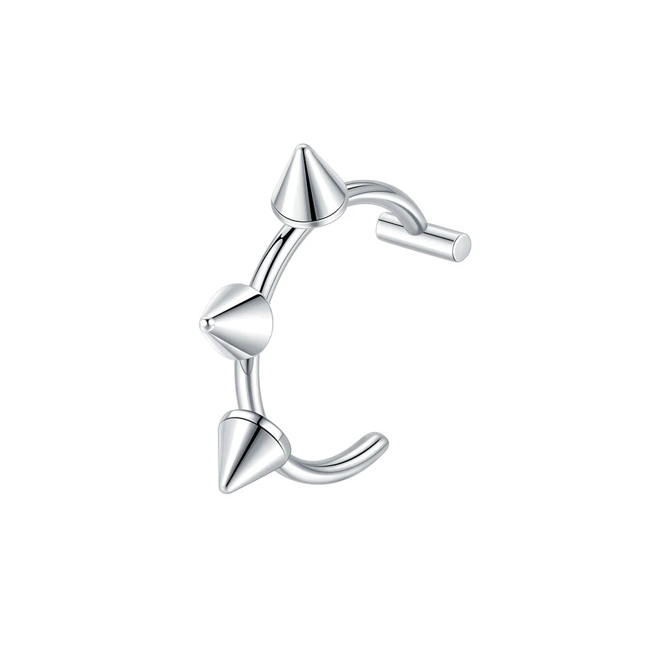 1PC Stainless Steel Fake Nose Ring Hoop Septum Rings Non-Pierced C Clip Lip Ring Earring Fake Nose Piercings Women Body Jewelry