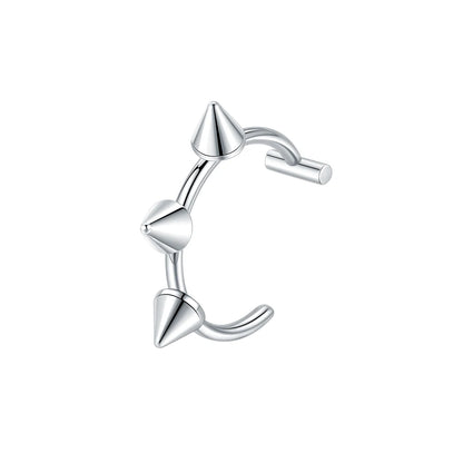 1PC Stainless Steel Fake Nose Ring Hoop Septum Rings Non-Pierced C Clip Lip Ring Earring Fake Nose Piercings Women Body Jewelry