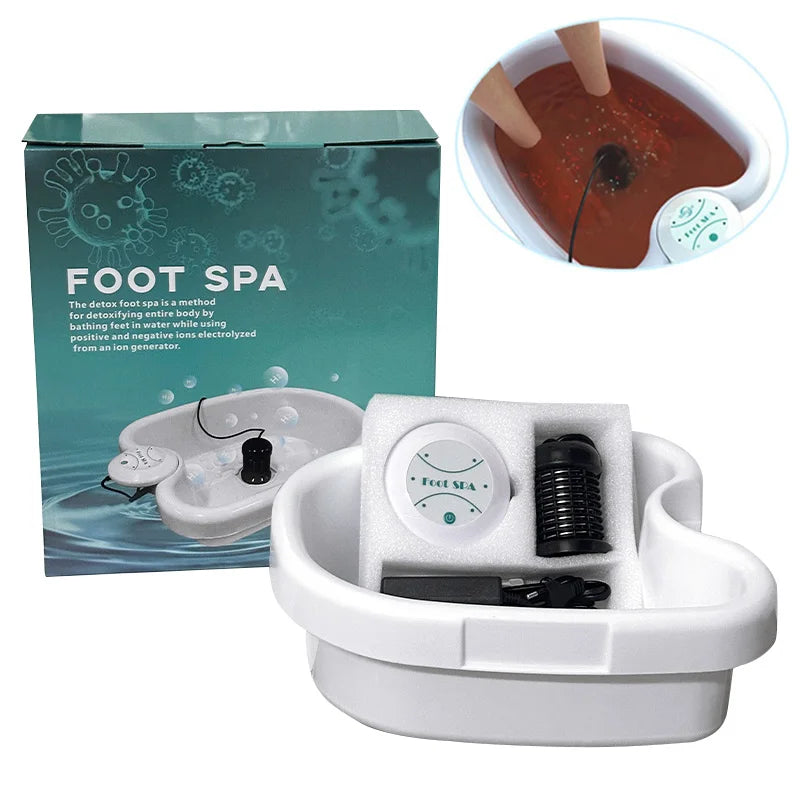 Foot Detox Device Ionic with Basin Feet Spa Machine Foot Massager Bath Ion Cleanse Anti Stress Aqua Footbath Spa Massage Tools