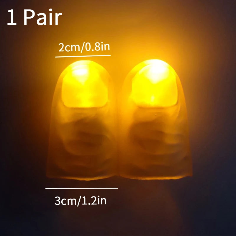 1/5pcs Luminous Thumb Glowing Props Thumb Finger Light Magic Trick Glow in The Dark Light Up Home Party Decoration