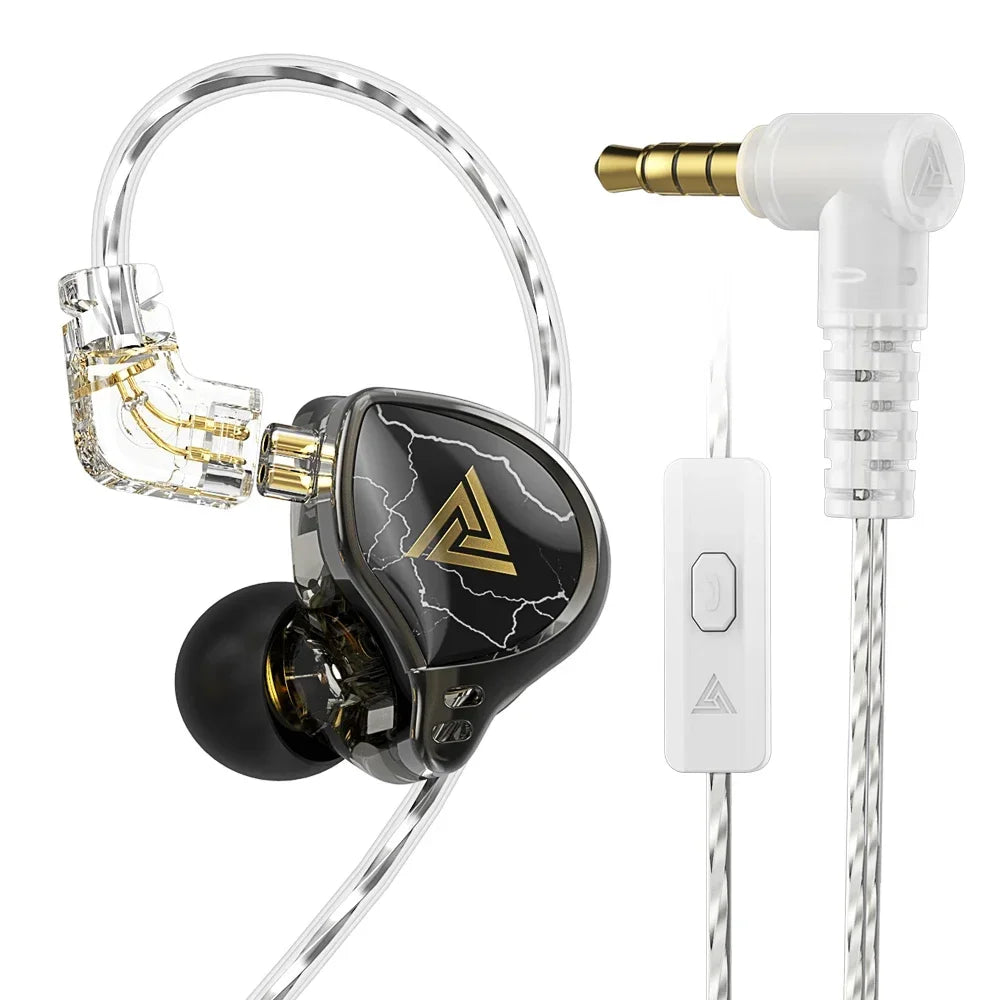 QKZ X HBB Earphones 10mm Titanium-Coated Diaphragm In Ear Monitor Headphones Hi-Fi Audio IEMs Outdoor Sports Headsets