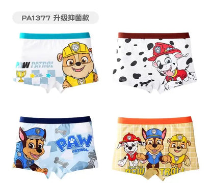 100% Genuine Paw Patrol 4PCS/LOT Children's Underwear Boy Panties Underpants Cotton Comfortable Shorts Briefs Boxers For Kids