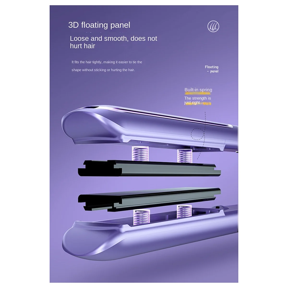 ABUB Electric Ceramic Hair Straightener 5 Temps Mini Straightener