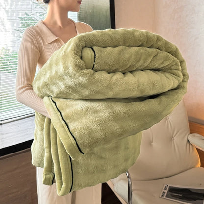 Warm Winter Blanket Milk Velvet Fleece Flannel Soft Thick Plush Blankets for Bed Sofa Single Double Couple Size Fluffy Bedspread