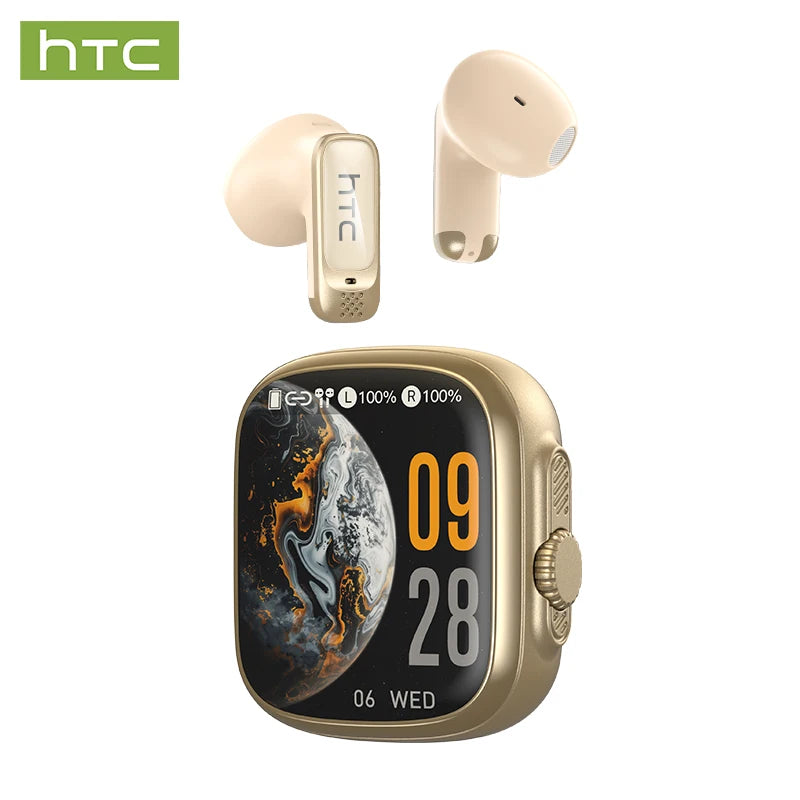 Bluetooth Earphones HTC NE72 AI Translation Auriculares Traductor Deidioma 2026, Sports Comfort Fit Earbuds with Surround Sound