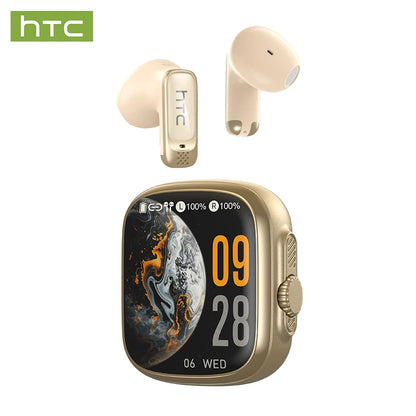 Bluetooth Earphones HTC NE72 AI Translation Auriculares Traductor Deidioma 2026, Sports Comfort Fit Earbuds with Surround Sound