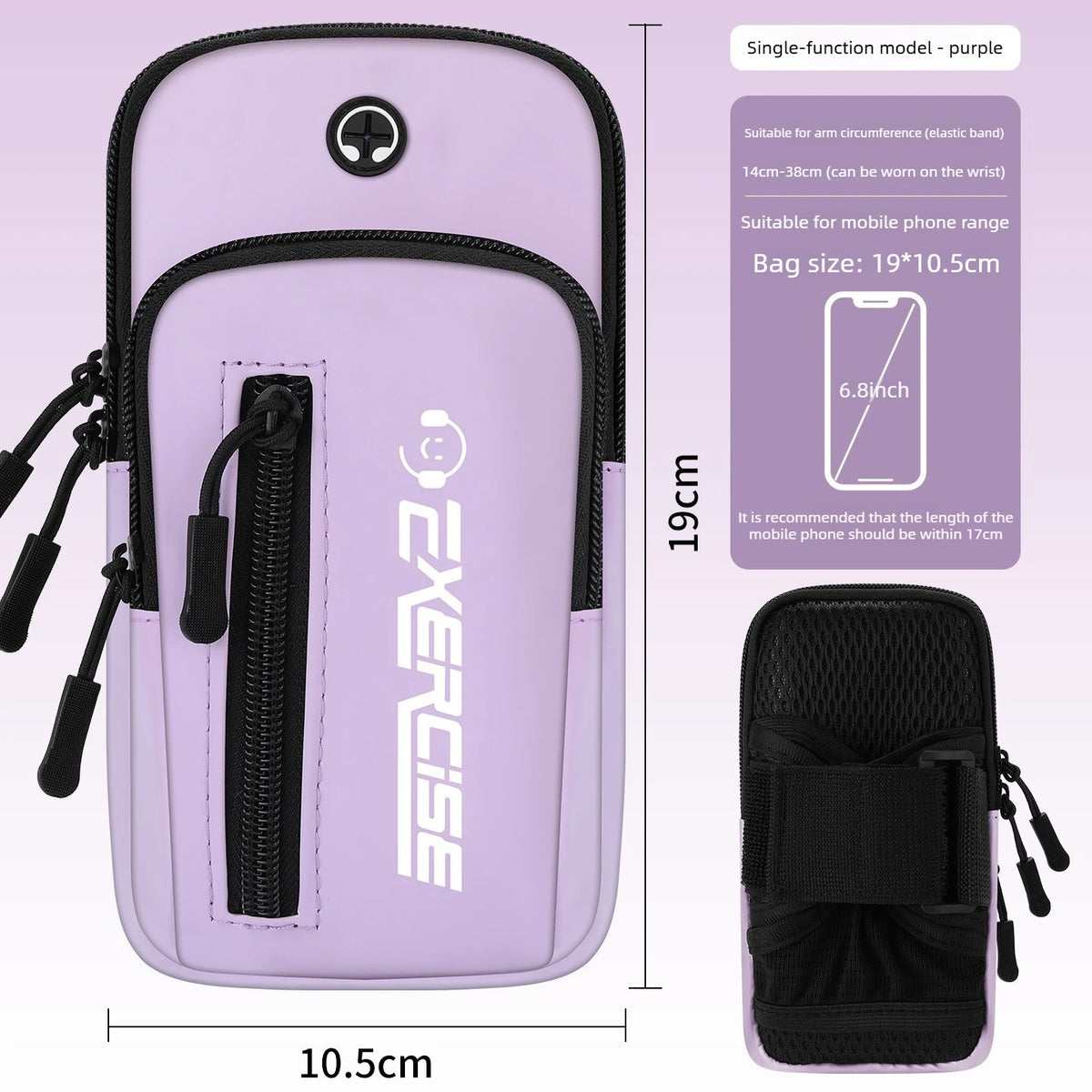 Haissky Multifunction Wrist Running Bags For iPhone 17 16 15 14 Pro Max Air Plus Zipper Outdoor Cycling Fitness Phone Arm Pouch