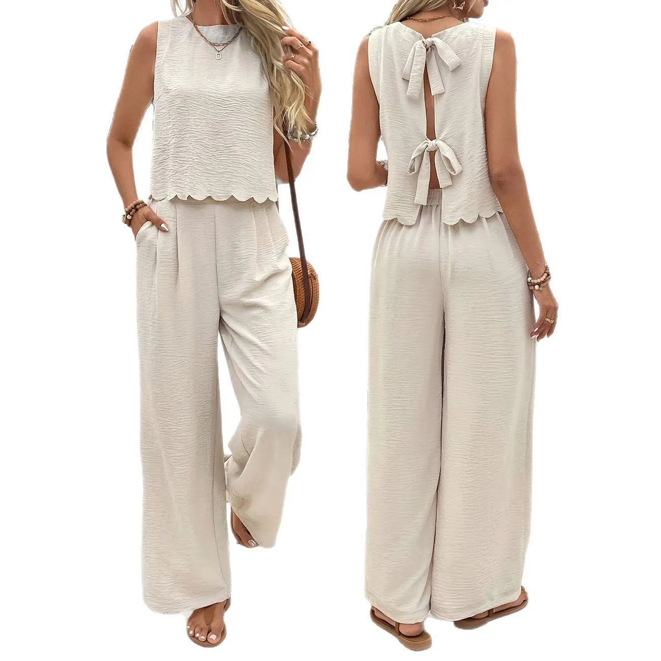 2026 Summer New Women's Fashion Sleeveless Tank Top Casual Pants Set