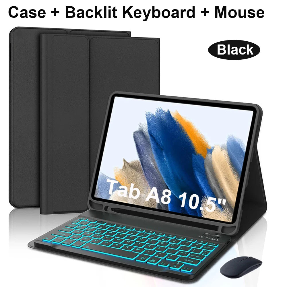 Case for Samsung Galaxy Tab A8 10.5 Inch,Wireless Bluetooth keyboard cover for Tab A8 10.5 Inch,Samsung Smart Stand Cover