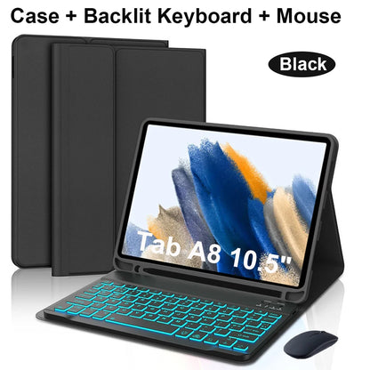 Case for Samsung Galaxy Tab A8 10.5 Inch,Wireless Bluetooth keyboard cover for Tab A8 10.5 Inch,Samsung Smart Stand Cover