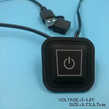 Electric Heated Vest Black USB Rechargeable 3 Gear Adjustable Temperature Heating Pad Battery Powered Winter Outdoor Thermal